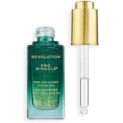 Revolution Beauty London Revolution Miracle Veganes Pro-Kollagen Gesichtsöl, Leichte Formel, Verbessert die Hautelastizität, Glättet Linien & Fältchen, 30 ml Revolution Beauty London Revolution Miracle Veganes Pro-Kollagen Gesichtsöl, Leichte Formel, Verbessert die Hautelastizität, Glättet Linien & Fältchen, 30 ml