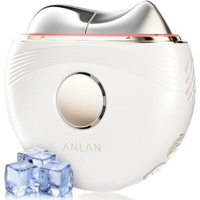 ANLAN EMS Gua Sha Elektrisch, Gesichtsmassagegerät Gegen Falten Blau Violett Rotlichtlampe Gesicht Kalt Wärme Massagegerät Gesicht 3 Intensitätsstufen Face Massager Anti Aging, Mittel ANLAN EMS Gua Sha Elektrisch, Gesichtsmassagegerät Gegen Falten Blau Violett Rotlichtlampe Gesicht Kalt Wärme Massagegerät Gesicht 3 Intensitätsstufen Face Massager Anti Aging, Mittel