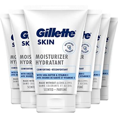 Gillette SKIN Ultra Sensitive Feuchtigkeitscreme für das Gesicht, Packung mit 6 x 100 ml, stärkt die natürliche Barriere der Haut, bekämpft Spannung und Trockenheit, spendet Komfort, ohne Farbstoffe Gillette SKIN Ultra Sensitive Feuchtigkeitscreme für das Gesicht, Packung mit 6 x 100 ml, stärkt die natürliche Barriere der Haut, bekämpft Spannung und Trockenheit, spendet Komfort, ohne Farbstoffe