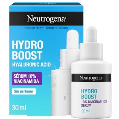 Neutrogena Hydro Boost 10% Niacinamide Serum, feuchtigkeitsspendendes Gesichtsserum für strahlende Haut, Gesichtsserum Hyaluronsäure und 10% Niacinamid, Gesichtspeeling-Serum für alle Hauttypen, 30 ml Neutrogena Hydro Boost 10% Niacinamide Serum, feuchtigkeitsspendendes Gesichtsserum für strahlende Haut, Gesichtsserum Hyaluronsäure und 10% Niacinamid, Gesichtspeeling-Serum für alle Hauttypen, 30 ml