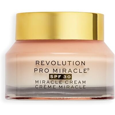 Revolution Beauty London Revolution Pro Miracle Cream SPF 30, leichte tägliche SPF Gesichtspflege, pflegt und schützt vor UV-Strahlen und Umweltbelastung, parfümfrei, 50ml Revolution Beauty London Revolution Pro Miracle Cream SPF 30, leichte tägliche SPF Gesichtspflege, pflegt und schützt vor UV-Strahlen und Umweltbelastung, parfümfrei, 50ml