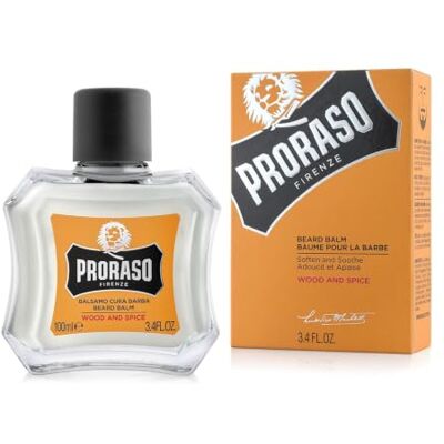 Proraso Wood and Spice Beard Balm, 100 ml Lindert Juckreiz & Irritationen, holzig-würziger Duft mit Vanille & Zeder, ohne Parabene & Silikone, Made in Italy Proraso Wood and Spice Beard Balm, 100 ml Lindert Juckreiz & Irritationen, holzig-würziger Duft mit Vanille & Zeder, ohne Parabene & Silikone, Made in Italy