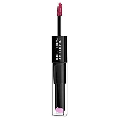 L'Oreal Paris Lippen Make-up Infaillible Lippenstift, 214 Raspberry for Life/Liquid Lipstick für 24 Stunden volle Lippen mit feuchtigkeitsspendendem Lippenpflege Balsam, 1er Pack L'Oreal Paris Lippen Make-up Infaillible Lippenstift, 214 Raspberry for Life/Liquid Lipstick für 24 Stunden volle Lippen mit feuchtigkeitsspendendem Lippenpflege Balsam, 1er Pack