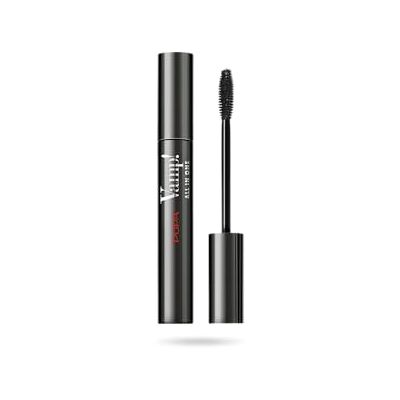 Pupa Mascara Vamp! All in One (Farbe Extra Black) Mascara mit kräftigender Pflege, spektakulärem Volumen und unnachahmlicher Länge geeignet für empfindliche Augen und Kontaktlinsen (9 ml) Pupa Mascara Vamp! All in One (Farbe Extra Black) Mascara mit kräftigender Pflege, spektakulärem Volumen und unnachahmlicher Länge geeignet für empfindliche Augen und Kontaktlinsen (9 ml)