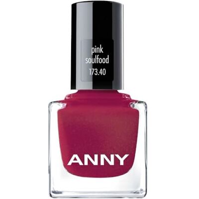 ANNY Nail Polish – Hochwertiger Farb-Nagellack mit langanhaltendem Glanz, splitterresistent und schnelltrocknend, Farbe: pink soulfood Kräftiges Beerenpink 15 ml ANNY Nail Polish – Hochwertiger Farb-Nagellack mit langanhaltendem Glanz, splitterresistent und schnelltrocknend, Farbe: pink soulfood Kräftiges Beerenpink 15 ml