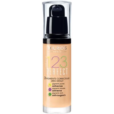 Bourjois 123 Perfect Mittlere Deckkraft Flüssigfoundation - Flüssig Foundation Bourjois 123 Perfect Mittlere Deckkraft Flüssigfoundation - Flüssig Foundation