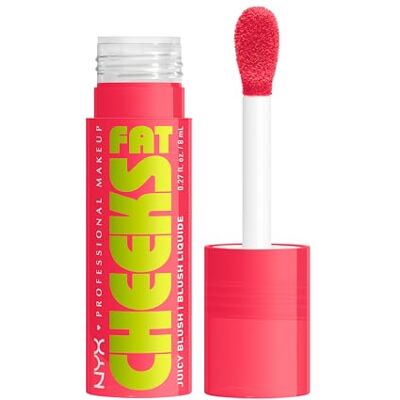 NYX PROFESSIONAL MAKEUP Fat Cheeks Juicy Blush – Flüssiges Rouge, 12H Halt, Bis zu 24H Feuchtigkeit, Mit Himbeer- & Kiwiöl, Farbe: Bouncin Berry, 8 g NYX PROFESSIONAL MAKEUP Fat Cheeks Juicy Blush – Flüssiges Rouge, 12H Halt, Bis zu 24H Feuchtigkeit, Mit Himbeer- & Kiwiöl, Farbe: Bouncin Berry, 8 g