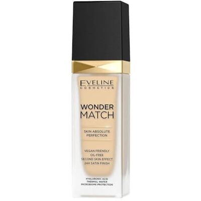 EVELINE COSMETICS Wonder Match Vegan Öl-freie Foundation mit Hyaluronsäure 24H Makellose Abdeckung EVELINE COSMETICS Wonder Match Vegan Öl-freie Foundation mit Hyaluronsäure 24H Makellose Abdeckung