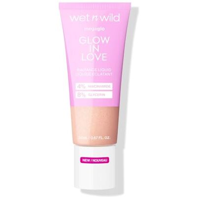 Wet n Wild Mega Glo Glow in Love Radiance Liquid, Flüssiger Hightlighter, Angereichert mit Niacinamid und Vitamin E für einen Natürlichen Glow, Illuminating Drops mit Aufbaubarer, Schwereloser Formel Wet n Wild Mega Glo Glow in Love Radiance Liquid, Flüssiger Hightlighter, Angereichert mit Niacinamid und Vitamin E für einen Natürlichen Glow, Illuminating Drops mit Aufbaubarer, Schwereloser Formel