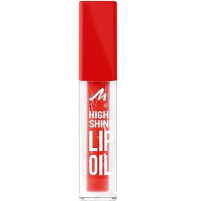 Manhattan High Shine Lip Oil 004 Vivid Red, intensive Lippenpflege mit Vitamin E und Kokosöl für ein natürlich glänzendes Finish, vegan Manhattan High Shine Lip Oil 004 Vivid Red, intensive Lippenpflege mit Vitamin E und Kokosöl für ein natürlich glänzendes Finish, vegan