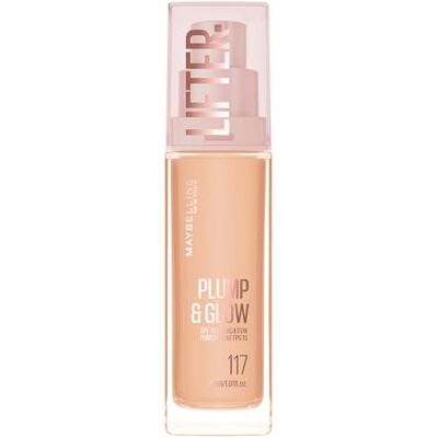 MAYBELLINE New York Lifter Foundation, Flüssiges Make-up für strahlenden Teint mit Hyaluron und Niacinamid, polstert auf & spendet Feuchtigkeit, Nr. 117, 30 ml MAYBELLINE New York Lifter Foundation, Flüssiges Make-up für strahlenden Teint mit Hyaluron und Niacinamid, polstert auf & spendet Feuchtigkeit, Nr. 117, 30 ml