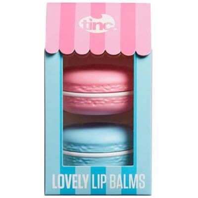 Tinc feuchtigkeitsspendender Lippenbalsam im Geschenkset, Macaron-Design, duftend, Blau, 2 Stück Tinc feuchtigkeitsspendender Lippenbalsam im Geschenkset, Macaron-Design, duftend, Blau, 2 Stück