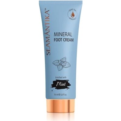 SEAMANTIKA Mineral-Fußcreme mit Minzöl Feuchtigkeitsspendend und Erfrischend Für alle Hauttypen geeignet Repariert rissige Fersen Ohne Parabene, Sulfate, Mineralöle 75 ml SEAMANTIKA Mineral-Fußcreme mit Minzöl Feuchtigkeitsspendend und Erfrischend Für alle Hauttypen geeignet Repariert rissige Fersen Ohne Parabene, Sulfate, Mineralöle 75 ml