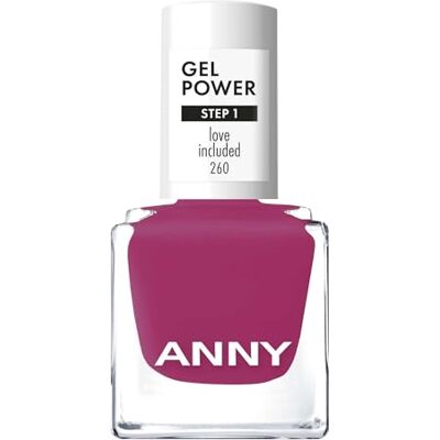 ANNY Gel Power Nail Polish, Gel-Farb-Nagellack, Sattes Himbeerrot Brillanter Glanz, Bis zu 12 Tage Halt, Splitter- & kratzresistent, Ohne UV-Lampe, Love included, 8ml ANNY Gel Power Nail Polish, Gel-Farb-Nagellack, Sattes Himbeerrot Brillanter Glanz, Bis zu 12 Tage Halt, Splitter- & kratzresistent, Ohne UV-Lampe, Love included, 8ml