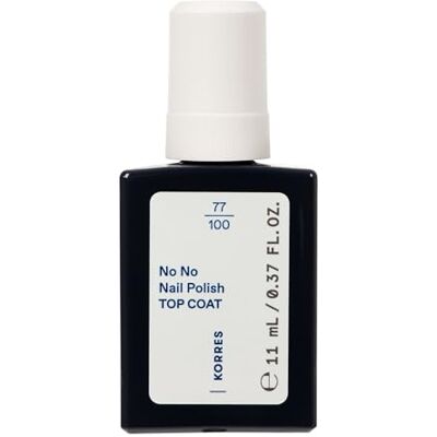 KORRES No No Nail Polish Top Coat veganer 10-Free Überlack, für ein langanhaltendes Farbergebnis, splitterfest, 11 ml – natürlich gepflegte Nägel ohne Schadstoffe KORRES No No Nail Polish Top Coat veganer 10-Free Überlack, für ein langanhaltendes Farbergebnis, splitterfest, 11 ml – natürlich gepflegte Nägel ohne Schadstoffe
