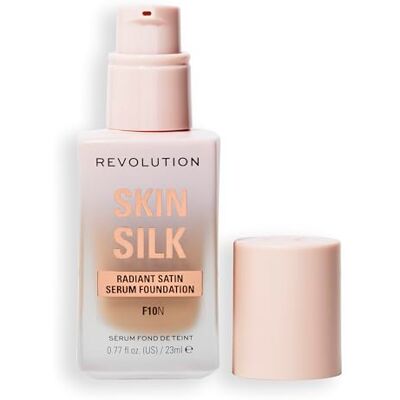 Revolution Beauty London Makeup Revolution, Skin Silk Serum Foundation, Light to Medium Coverage, Contains Hyaluronic Acid, F10, 23ml Revolution Beauty London Makeup Revolution, Skin Silk Serum Foundation, Light to Medium Coverage, Contains Hyaluronic Acid, F10, 23ml