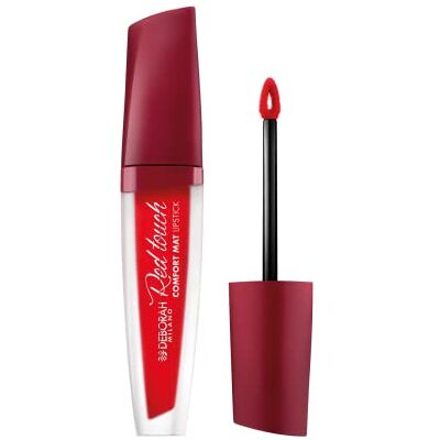 DEBORAH Milano Red Touch Lipstick Nr. 6 Bright Red Flüssiger Lippenstift ohne Transfer Matte Effekt, intensive Farbe, verleiht nährende Lippen, weich und samtig DEBORAH Milano Red Touch Lipstick Nr. 6 Bright Red Flüssiger Lippenstift ohne Transfer Matte Effekt, intensive Farbe, verleiht nährende Lippen, weich und samtig
