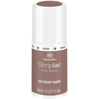 alessandro Striplac Peel or Soak -VEGAN- VELVET TAUPE LED-Nagellack in hellem Taupeton Für perfekte Nägel in 15 Minuten, 8 ml alessandro Striplac Peel or Soak -VEGAN- VELVET TAUPE LED-Nagellack in hellem Taupeton Für perfekte Nägel in 15 Minuten, 8 ml