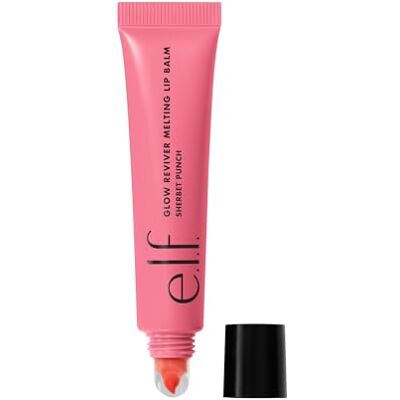 e.l.f. Glow Reviver Melting Lip Balm, feuchtigkeitsspendender, getönter Lippenbalsam mit Hochglanz-Finish für weiche, geschmeidige Lippen, vegan und tierversuchsfrei, Sherbet Punch e.l.f. Glow Reviver Melting Lip Balm, feuchtigkeitsspendender, getönter Lippenbalsam mit Hochglanz-Finish für weiche, geschmeidige Lippen, vegan und tierversuchsfrei, Sherbet Punch
