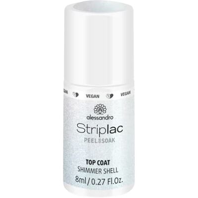alessandro Striplac Top Coat Shimmer Shell UV-Überlack für brillanten Glanz & Perlmutteffekt – Schnelltrocknend und schützend – Vegan und tierversuchsfrei – 8 ml alessandro Striplac Top Coat Shimmer Shell UV-Überlack für brillanten Glanz & Perlmutteffekt – Schnelltrocknend und schützend – Vegan und tierversuchsfrei – 8 ml