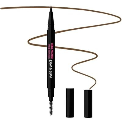 Wet n Wild , Ultimate Brow Pen, Dual-Ended Tip with Brush and Spoolie for Hair-Like Strokes, Long-Lasting Wear Up to 16H, Lightweight, Buildable Ink for a Fresh Finish, Medium Brown Wet n Wild , Ultimate Brow Pen, Dual-Ended Tip with Brush and Spoolie for Hair-Like Strokes, Long-Lasting Wear Up to 16H, Lightweight, Buildable Ink for a Fresh Finish, Medium Brown