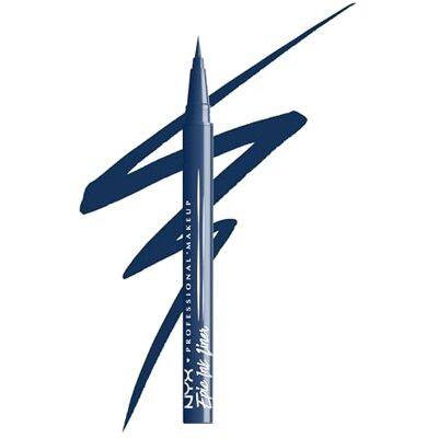 NYX PROFESSIONAL MAKEUP Epic Ink Liner Jeanz Mid(Night) Rise – wasserfester Flüssig-Eyeliner in Dunkelblau mit mattem Finish, 1 ml NYX PROFESSIONAL MAKEUP Epic Ink Liner Jeanz Mid(Night) Rise – wasserfester Flüssig-Eyeliner in Dunkelblau mit mattem Finish, 1 ml