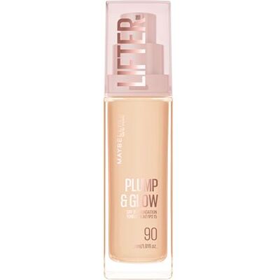 MAYBELLINE New York Lifter Foundation, Flüssiges Make-up für strahlenden Teint mit Hyaluron und Niacinamid, polstert auf & spendet Feuchtigkeit, Nr. 90, 30 ml MAYBELLINE New York Lifter Foundation, Flüssiges Make-up für strahlenden Teint mit Hyaluron und Niacinamid, polstert auf & spendet Feuchtigkeit, Nr. 90, 30 ml