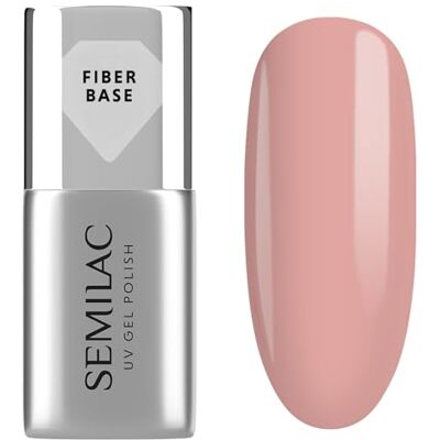 Semilac UV Nagellack Fiber Base Beige 7 ml – Verstärkende Hybrid-Base mit Nylonfasern, selbstnivellierend, natürlicher Beigeton Semilac UV Nagellack Fiber Base Beige 7 ml – Verstärkende Hybrid-Base mit Nylonfasern, selbstnivellierend, natürlicher Beigeton