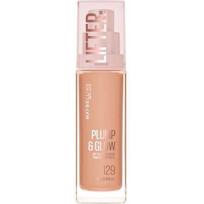 MAYBELLINE New York Lifter Foundation, Flüssiges Make-up für strahlenden Teint mit Hyaluron und Niacinamid, polstert auf & spendet Feuchtigkeit, Nr. 129, 30 ml MAYBELLINE New York Lifter Foundation, Flüssiges Make-up für strahlenden Teint mit Hyaluron und Niacinamid, polstert auf & spendet Feuchtigkeit, Nr. 129, 30 ml