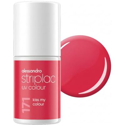 alessandro Striplac Peel-Off UV Gel Nagellack, Kiss My Colour, 6,5ml Hochpigmentierter UV Gel Nagellack, bis zu 15 Tage Halt, kratzfest, acetonfrei & abziehbar, HEMA-frei & vegan alessandro Striplac Peel-Off UV Gel Nagellack, Kiss My Colour, 6,5ml Hochpigmentierter UV Gel Nagellack, bis zu 15 Tage Halt, kratzfest, acetonfrei & abziehbar, HEMA-frei & vegan
