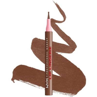 NYX PROFESSIONAL MAKEUP Lip Lingerie Lipliner Stain, wasserfester & wischfester Lip Liner für präzise Konturen, langanhaltender Nude-Stain mit ultra-feiner Spitze, Farbe: Up To No Good NYX PROFESSIONAL MAKEUP Lip Lingerie Lipliner Stain, wasserfester & wischfester Lip Liner für präzise Konturen, langanhaltender Nude-Stain mit ultra-feiner Spitze, Farbe: Up To No Good