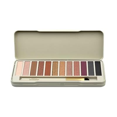 bonvoyage Essentials Naked Eyes, Lidschattenpalette mit Pinsel, 12 Lidschatten mit Cremigen, Verblendbaren Farben, Glitzernde und Matte Nude-Töne und Dunkle Nuancen für das Perfekte Smokey Eye bonvoyage Essentials Naked Eyes, Lidschattenpalette mit Pinsel, 12 Lidschatten mit Cremigen, Verblendbaren Farben, Glitzernde und Matte Nude-Töne und Dunkle Nuancen für das Perfekte Smokey Eye