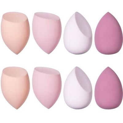 Carehabi Makeup Schwamm, 8 Stück Make Up Schwamm Schminkschwamm für Foundations, Puder Flüssigkeiten, Etc., Gesichtsschwamm Kommt In 3 Formen (Rosa) Carehabi Makeup Schwamm, 8 Stück Make Up Schwamm Schminkschwamm für Foundations, Puder Flüssigkeiten, Etc., Gesichtsschwamm Kommt In 3 Formen (Rosa)
