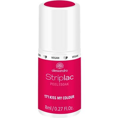 alessandro Striplac UV-Nagellack Kiss my Colour – Schonend und langanhaltend – Einfache Entfernung dank Peel-Off-Technologie – Vegan und tierversuchsfrei – 8 ml alessandro Striplac UV-Nagellack Kiss my Colour – Schonend und langanhaltend – Einfache Entfernung dank Peel-Off-Technologie – Vegan und tierversuchsfrei – 8 ml