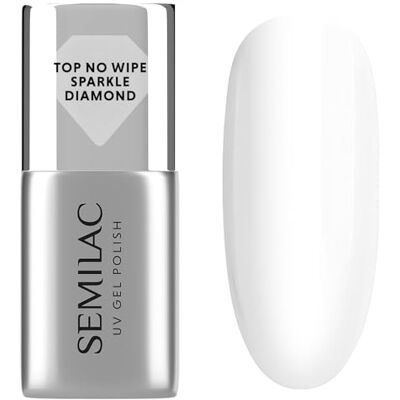 Semilac UV Nagellack Top No Wipe Sparkle Diamond 7 ml – Glitzer-Finish, Ohne Dispersionsschicht, Für UV Gel & Hybrid Nägel, Hochglanz-Effekt Semilac UV Nagellack Top No Wipe Sparkle Diamond 7 ml – Glitzer-Finish, Ohne Dispersionsschicht, Für UV Gel & Hybrid Nägel, Hochglanz-Effekt