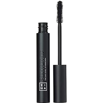 3ina MAKEUP The 24H Level Up Mascara 900 Schwarz Wimperntusche Lange Wimpern Volume Länge Kurve Mascara Sanduhrbürste Wimperntusche für Empfindliche Augen Vegan Cruelty Free 3ina MAKEUP The 24H Level Up Mascara 900 Schwarz Wimperntusche Lange Wimpern Volume Länge Kurve Mascara Sanduhrbürste Wimperntusche für Empfindliche Augen Vegan Cruelty Free