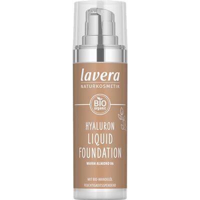 lavera Hyaluron Foundation Warm Almond 06 30ml Hyaluronsäure & Mandelöl lavera Hyaluron Foundation Warm Almond 06 30ml Hyaluronsäure & Mandelöl