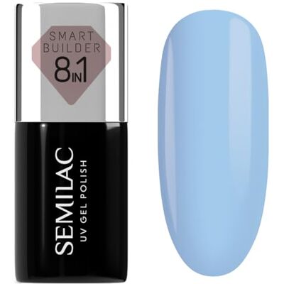 Semilac UV Nagellack Smart Builder 826 Calm Blue 7 ml – Himmelblau, Hellblau, 8-in-1 Formel, Selbstnivellierend, Schnelle & Mühelose Anwendung Semilac UV Nagellack Smart Builder 826 Calm Blue 7 ml – Himmelblau, Hellblau, 8-in-1 Formel, Selbstnivellierend, Schnelle & Mühelose Anwendung
