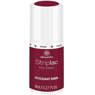 alessandro Striplac UV-Nagellack Elegant Rubin – Schonend und langanhaltend – Einfache Entfernung dank Peel-Off-Technologie – Vegan und tierversuchsfrei – 8 ml alessandro Striplac UV-Nagellack Elegant Rubin – Schonend und langanhaltend – Einfache Entfernung dank Peel-Off-Technologie – Vegan und tierversuchsfrei – 8 ml
