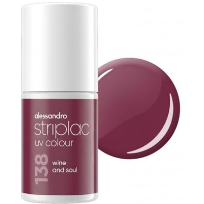 alessandro Striplac UV-Nagellack Wine and Soul Deckend & Kratzfest bis zu 15 Tage Leichtes Auftragen Schonende Abziehtechnologie Vegan Lila, Rot, 6,5ml alessandro Striplac UV-Nagellack Wine and Soul Deckend & Kratzfest bis zu 15 Tage Leichtes Auftragen Schonende Abziehtechnologie Vegan Lila, Rot, 6,5ml