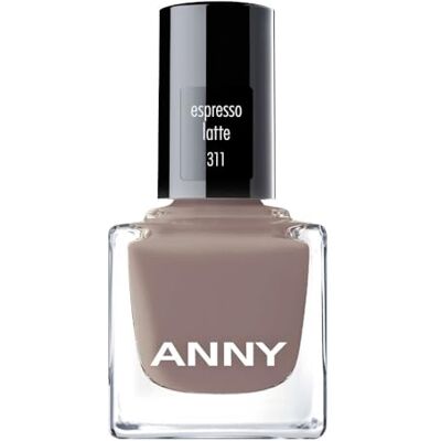 ANNY Nail Polish – Hochwertiger Farb-Nagellack mit langanhaltendem Glanz, splitterresistent und schnelltrocknend, Farbe: espresso latte Warmes Taupebraun 15 ml ANNY Nail Polish – Hochwertiger Farb-Nagellack mit langanhaltendem Glanz, splitterresistent und schnelltrocknend, Farbe: espresso latte Warmes Taupebraun 15 ml