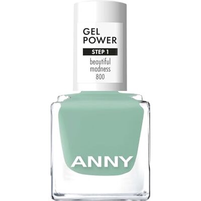 ANNY Gel Power Nail Polish – Gel-Farb-Nagellack ohne UV-Lampe, brillanter Glanz & bis zu 12 Tage Halt, splitter- & kratzresistent, Farbe: beautiful madness – Sanftes Mintgrün – 8 ml ANNY Gel Power Nail Polish – Gel-Farb-Nagellack ohne UV-Lampe, brillanter Glanz & bis zu 12 Tage Halt, splitter- & kratzresistent, Farbe: beautiful madness – Sanftes Mintgrün – 8 ml