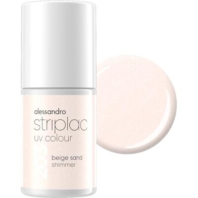 alessandro Striplac UV-Nagellack Beige Sand Shimmer Deckend & Kratzfest bis zu 15 Tage Leichtes Auftragen Schonende Abziehtechnologie Vegan 6,5ml alessandro Striplac UV-Nagellack Beige Sand Shimmer Deckend & Kratzfest bis zu 15 Tage Leichtes Auftragen Schonende Abziehtechnologie Vegan 6,5ml