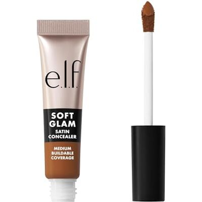 e.l.f. Soft Glam Satin Concealer, mittlere Deckkraft für Unreinheiten und Augenpartie, setzt sich nicht ab, langanhaltend, vegan und tierversuchsfrei, 50 Deep Warm e.l.f. Soft Glam Satin Concealer, mittlere Deckkraft für Unreinheiten und Augenpartie, setzt sich nicht ab, langanhaltend, vegan und tierversuchsfrei, 50 Deep Warm