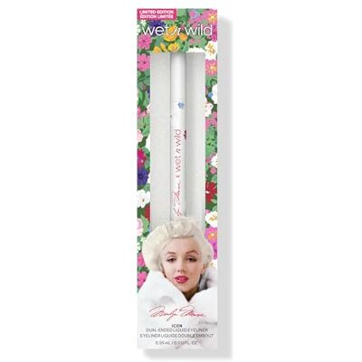 Wet n Wild Marilyn Monroe Icon Beautifying Liquid Eyeliner Pen, Ultra-Pigmentierter Flüssig-Eyeliner-Stift, mit Doppelpinsel und Filzspitze für Präzise, Intensive Linien, Schwarz Wet n Wild Marilyn Monroe Icon Beautifying Liquid Eyeliner Pen, Ultra-Pigmentierter Flüssig-Eyeliner-Stift, mit Doppelpinsel und Filzspitze für Präzise, Intensive Linien, Schwarz