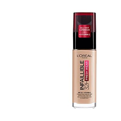 L'Oreal Paris L'Oréal Paris Make-up, Wasserfest und langanhaltend, Flüssige Foundation mit LSF 25, Infaillible 32H Fresh Wear Make-up, 110 Cool, 30 ml L'Oreal Paris L'Oréal Paris Make-up, Wasserfest und langanhaltend, Flüssige Foundation mit LSF 25, Infaillible 32H Fresh Wear Make-up, 110 Cool, 30 ml