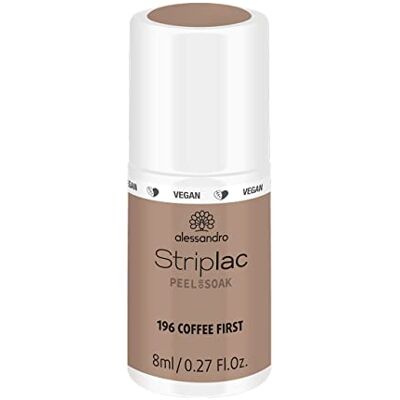 alessandro Striplac UV-Nagellack Coffee First – Schonend und langanhaltend – Einfache Entfernung dank Peel-Off-Technologie – Vegan und tierversuchsfrei – 8 ml alessandro Striplac UV-Nagellack Coffee First – Schonend und langanhaltend – Einfache Entfernung dank Peel-Off-Technologie – Vegan und tierversuchsfrei – 8 ml