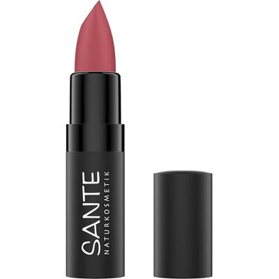 Sante Naturkosmetik Ultra Matt Lipstick 02 Dusty Rose, pudrig-matter Lippenstift in Rosé für ein natürliches Finish, Lippenpflege mit Squalan und Hyaluron, 4,55g Sante Naturkosmetik Ultra Matt Lipstick 02 Dusty Rose, pudrig-matter Lippenstift in Rosé für ein natürliches Finish, Lippenpflege mit Squalan und Hyaluron, 4,55g