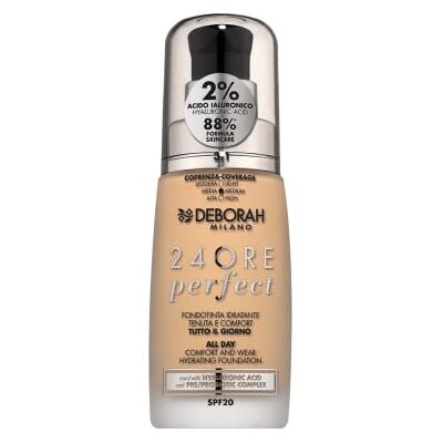 DEBORAH Milano 24 Stunden Flüssigkeitsfoundation Perfect Feuchtigkeitsspendende SPF 20, N.3.1 Light Gold, 30,0 ml DEBORAH Milano 24 Stunden Flüssigkeitsfoundation Perfect Feuchtigkeitsspendende SPF 20, N.3.1 Light Gold, 30,0 ml