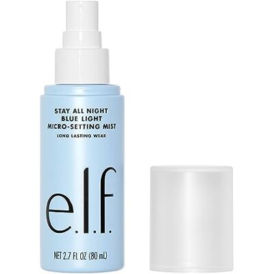 e.l.f. Stay All Day Blue Light Micro-Setting Mist, Setting Spray & Skin Refresher für ein mattes Finish, reduziert die Übertragung von blauem Licht, 2,7 Fl Oz e.l.f. Stay All Day Blue Light Micro-Setting Mist, Setting Spray & Skin Refresher für ein mattes Finish, reduziert die Übertragung von blauem Licht, 2,7 Fl Oz